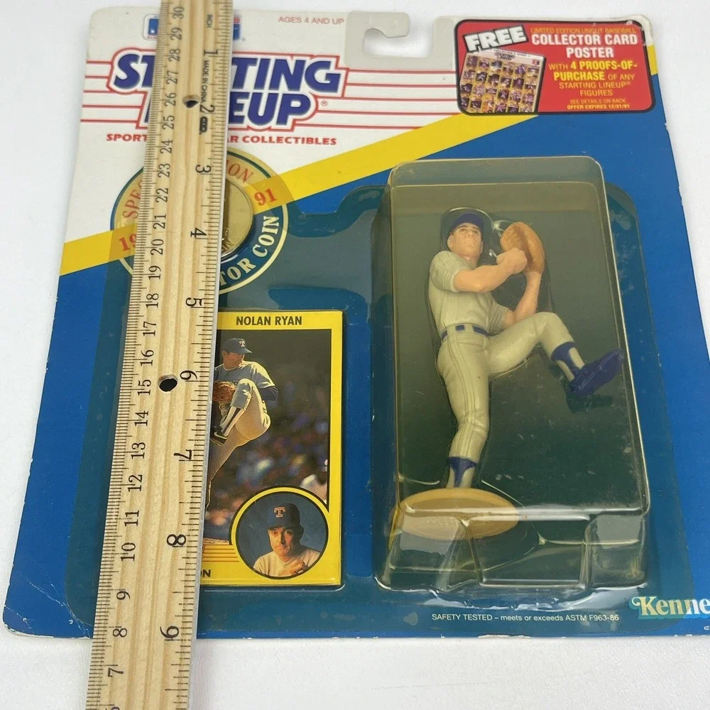 1991 Starting Lineup Nolan Ryan Special Edition Coin Card Texas Rangers MLB